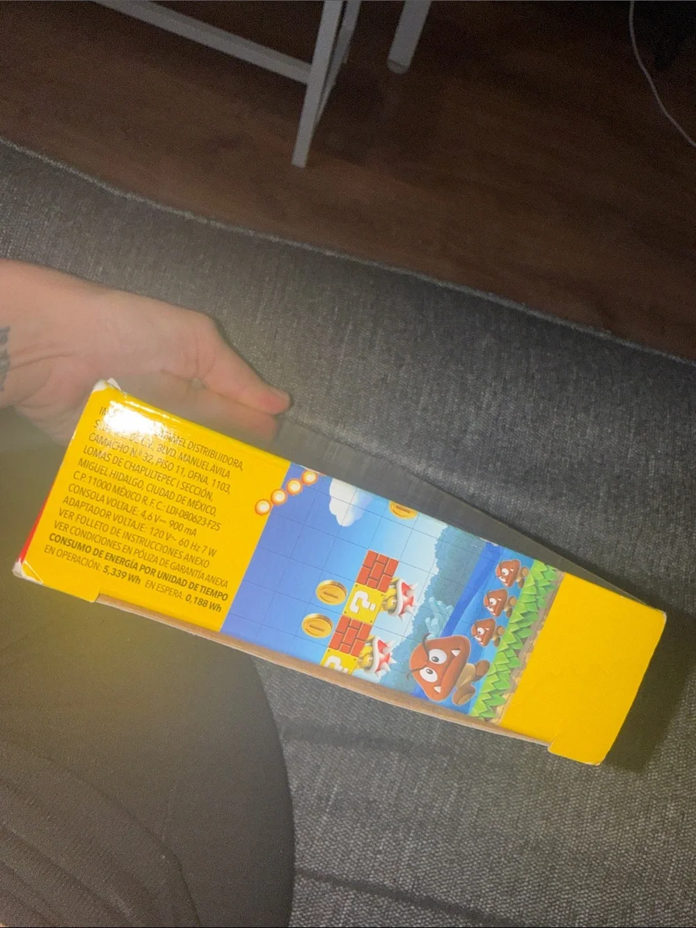 Nintendo 2DS Super Mario Maker Themed Handheld in Yellow with Red Accents